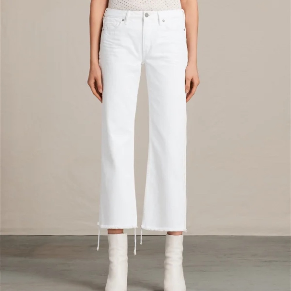 All Saints Belle cropped flare jeans 26 New - Picture 16 of 16